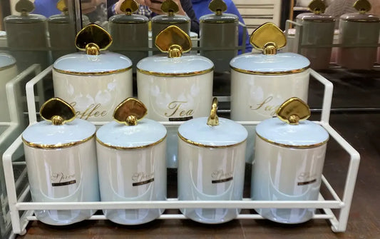 7-piece porcelain spice set, model (12)