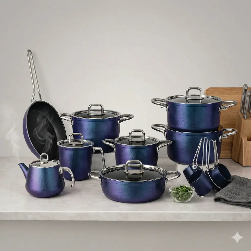 10-piece stainless steel cookware set - (Model LC01) - Original Turkish Yonca