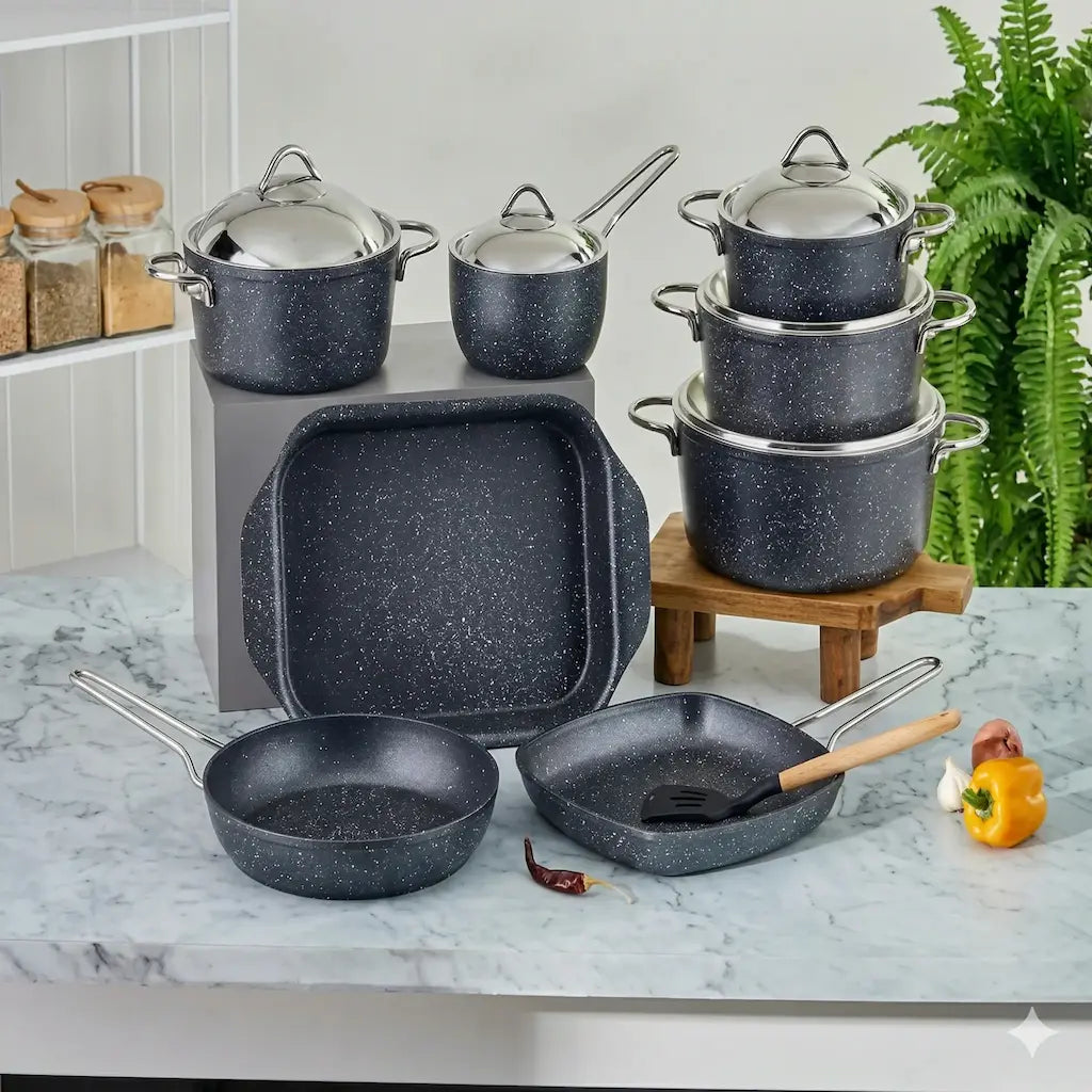 10-piece stainless steel cookware set - (Model LC01) - Original Turkish Yonca