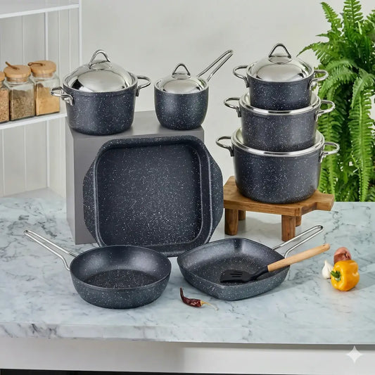 10-piece stainless steel cookware set - (Model LC01) - Original Turkish Yonca