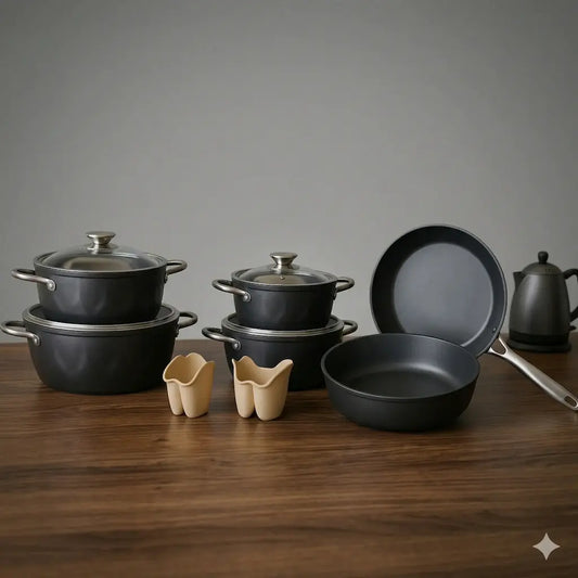 10-piece stainless steel cookware set - (Model LC01) - Original Turkish Yonca