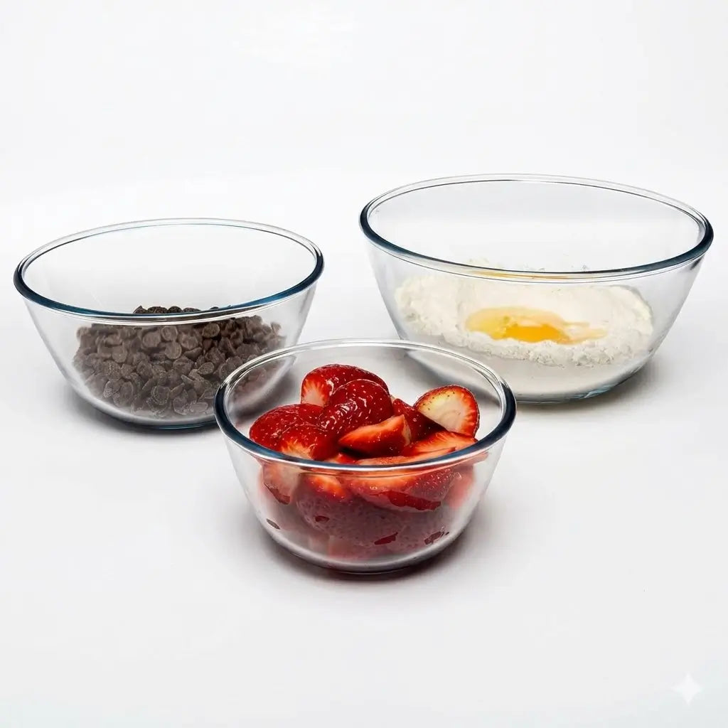 3-piece Czech mix bowl heat-resistant salad bowl set