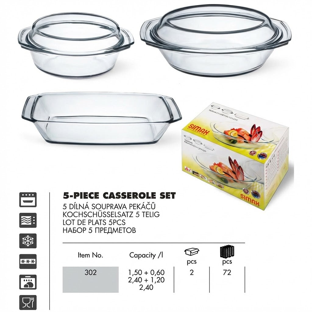 5-piece Classic Simax Czech set