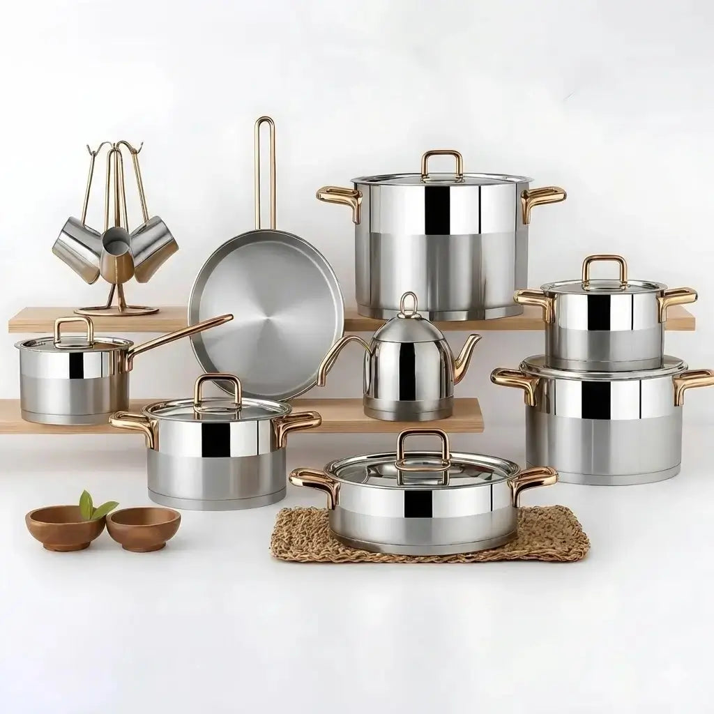 10-piece stainless steel cookware set - (Model LC01) - Original Turkish Yonca