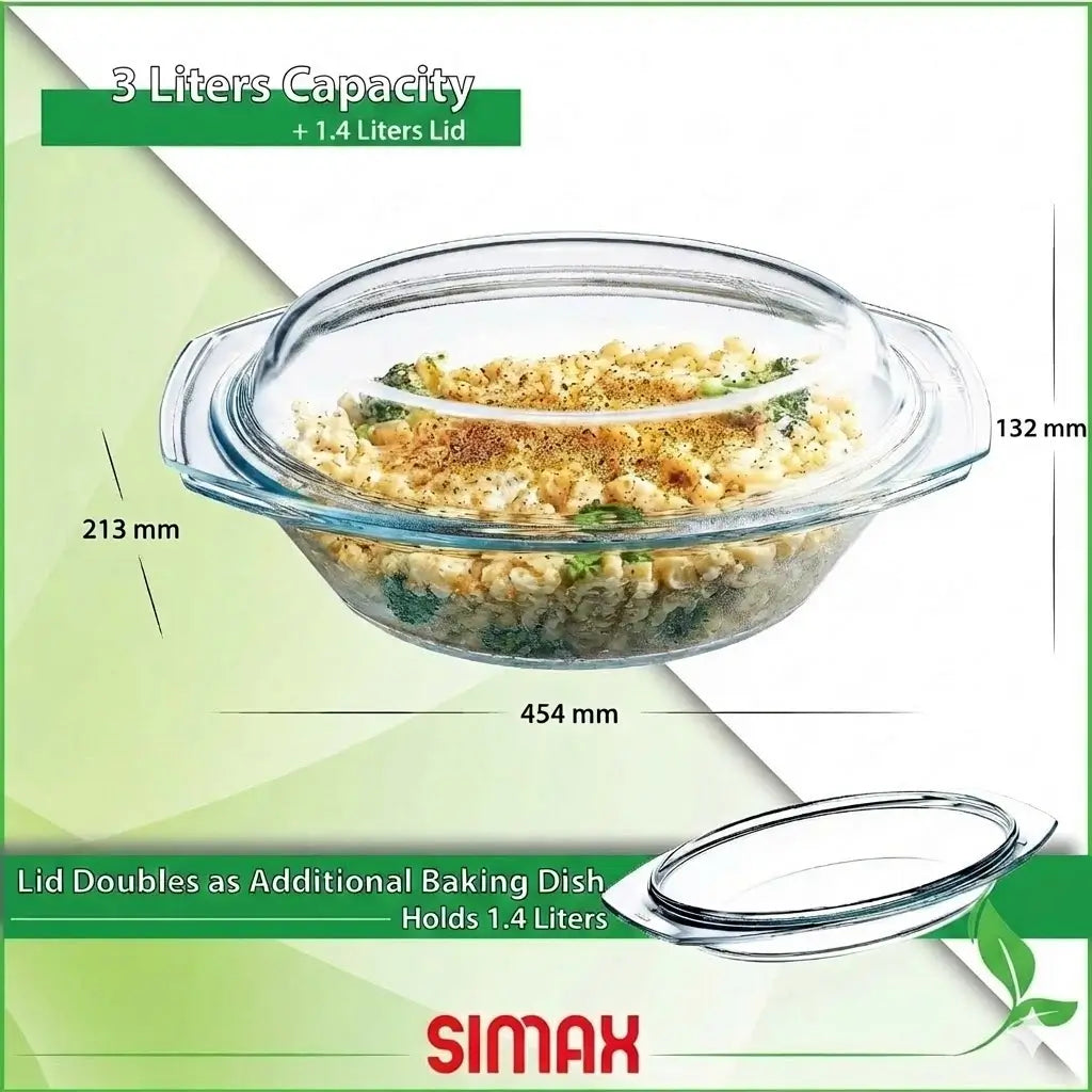 3L Oval Classic Czech Casserole Dish with Lid