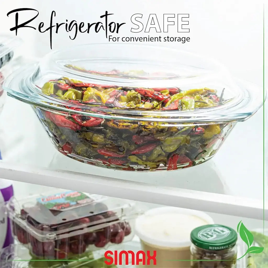 Classic Czech Oval Casserole Dish with Lid, 2.4 Liter
