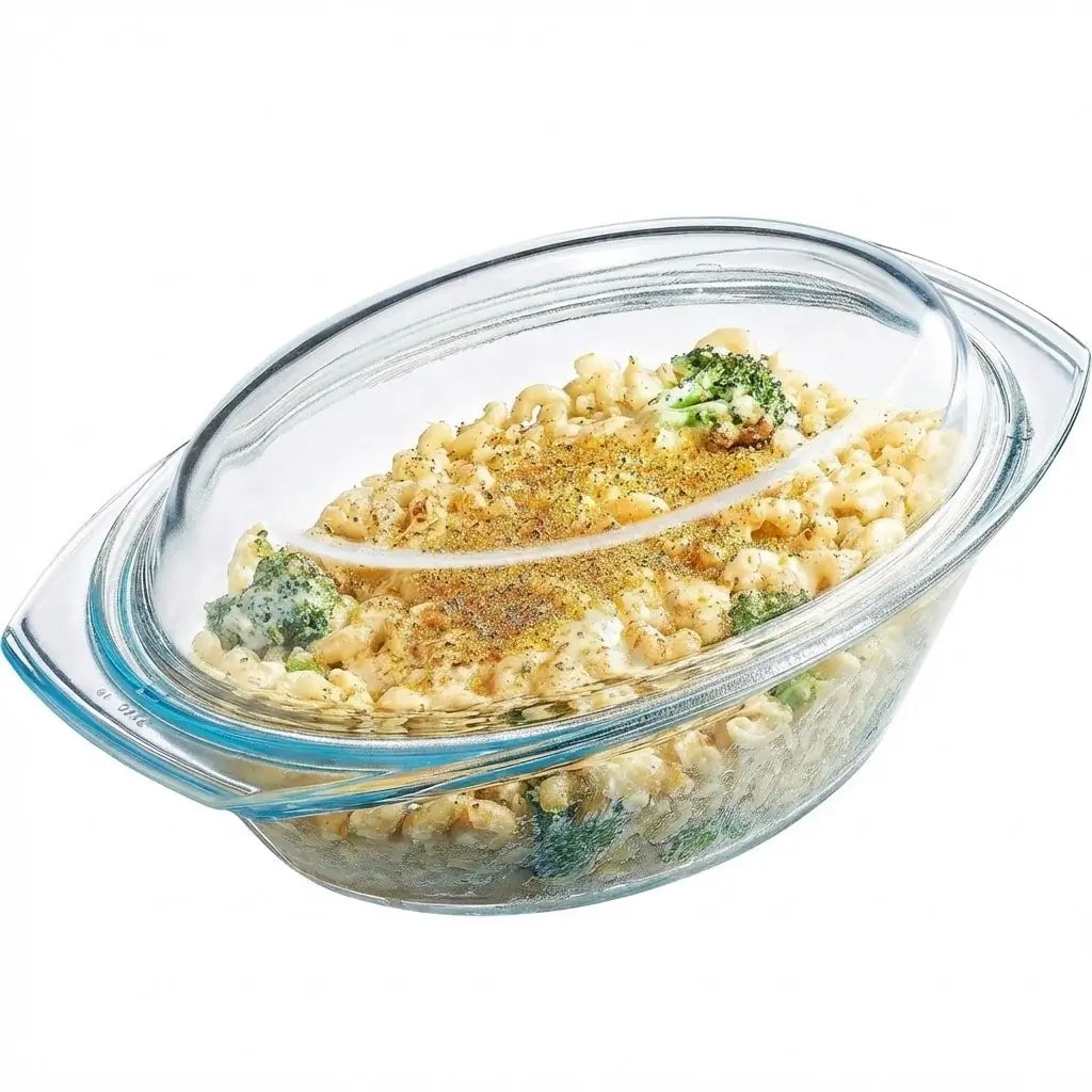 Classic Czech Oval Casserole Dish with Lid, 2.4 Liter