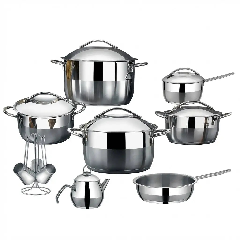 17-piece Evita Turkish stainless steel set