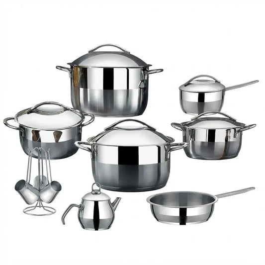 17-piece Evita Turkish stainless steel set