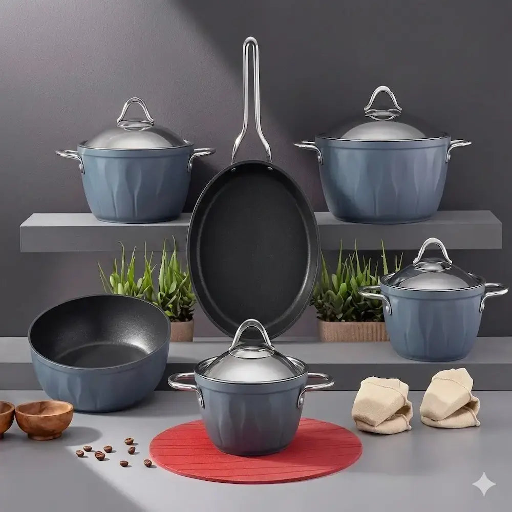 Turkish Martif Titanium 12-Piece Set, Navy