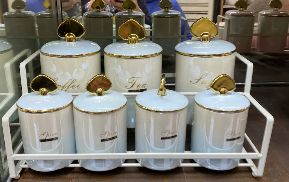 7-piece porcelain spice set, model (12)