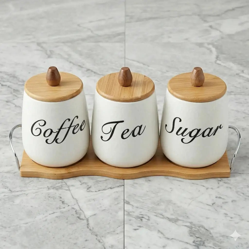 3-piece porcelain kitchen organizer set - (Model LC14)