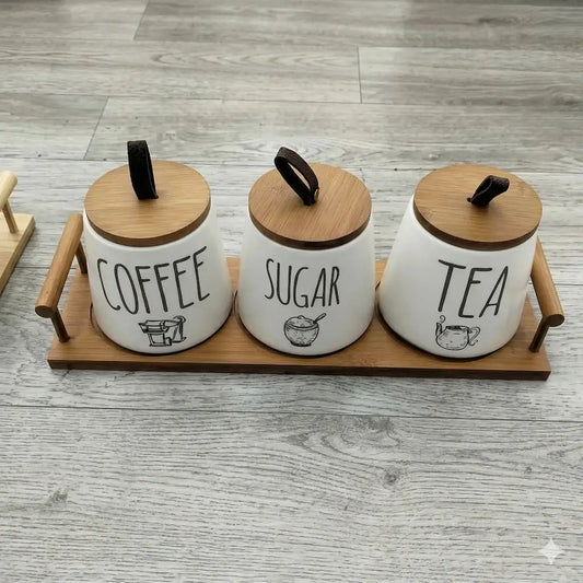 3-piece porcelain kitchen organizer set - (Model LC14)