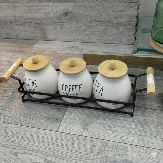 3-piece porcelain kitchen organizer set - (Model LC14)