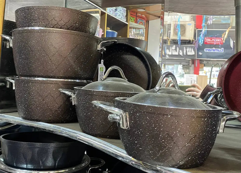 Martiv Turkish Granite Cookware Set, 12 Pieces, Brown
